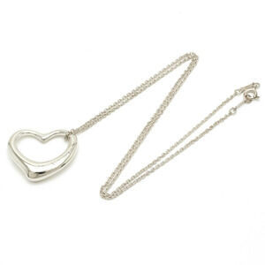 TIFFANYCo Tiffany Elsa Peretti Open Heart Necklace Pendant Silver